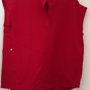 Women's Red Sleeveless Top